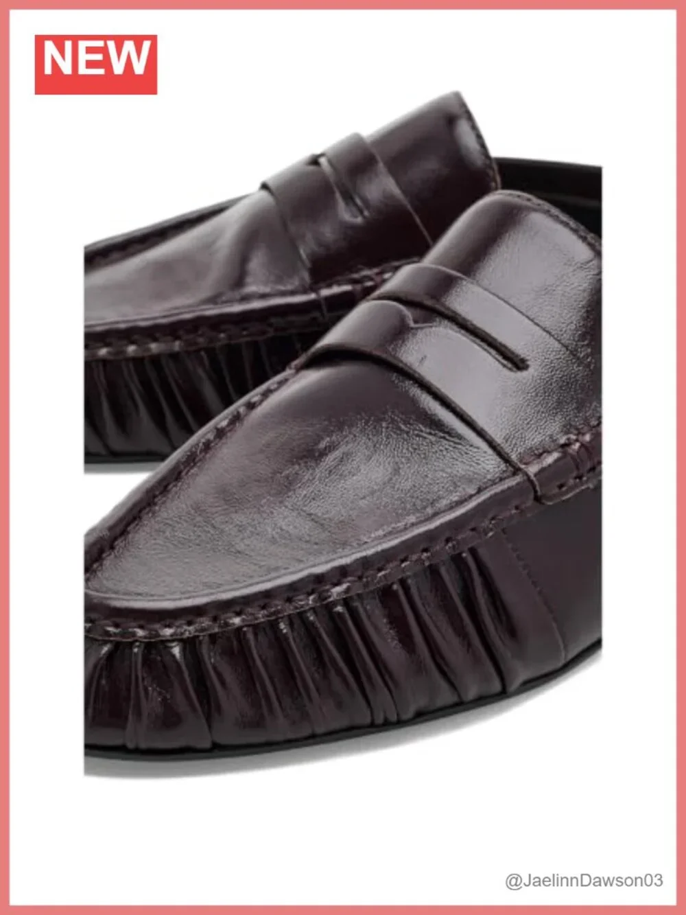 Women's Leather Slip-On Loafers Flat Pull-On Shoes